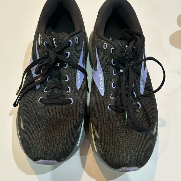 Brooks Ghost 15 Women's 10B Black Purple 1203801B011 Running Sneaker Shoes - Picture 2 of 8